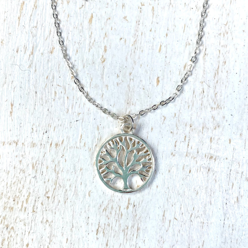 シルバー925 生命の樹 ツリーオブライフ 直径1.7センチ ネックレス