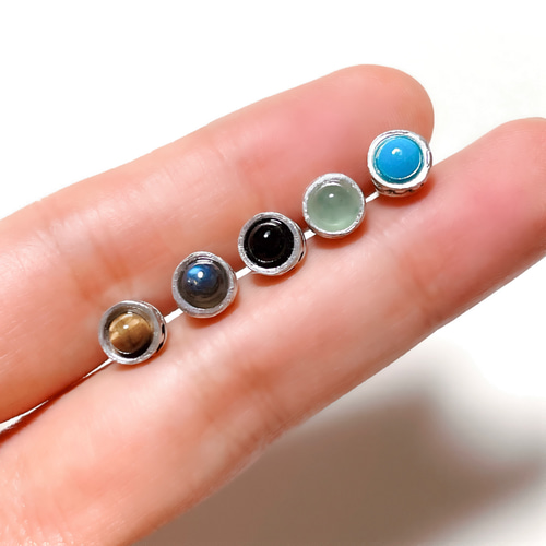 天然石 ジェンダーレスピアスシリーズ タイガーアイ ボディピアス 14G