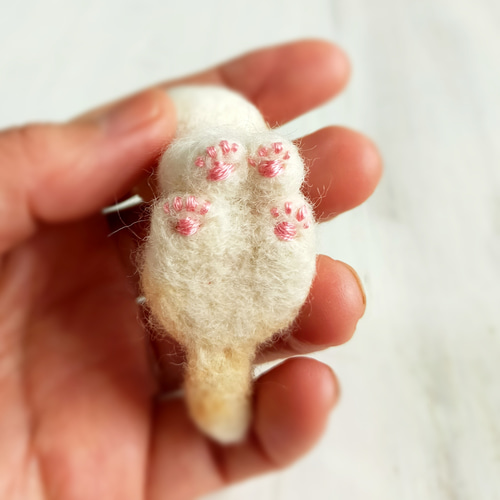 羊毛フェルト スコティッシュフォールド　猫　子猫　ハンドメイド スコティッシュフォールド ねこ 子猫 彡茶* | iichi 日々の