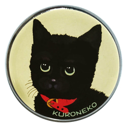 37P3004 猫ピンバッジ ブラック  黒猫 猫ピンズ ピンズ猫 猫ブローチ 猫イラストピンバッジ　ピンバッチネコ 1枚目の画像