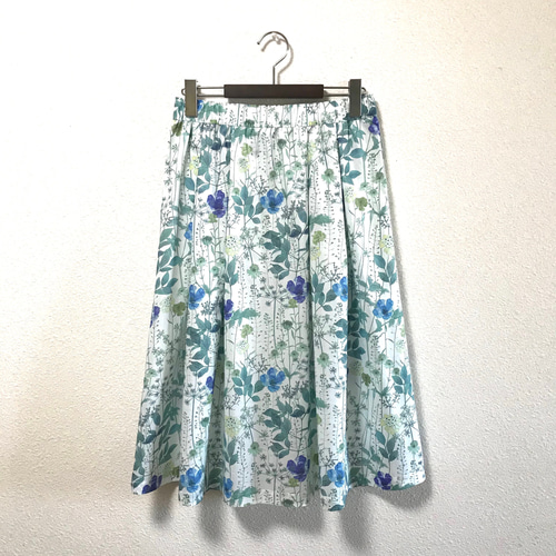 受注製作】リバティ イルマ タックスカート ロングスカート（マキシ丈  