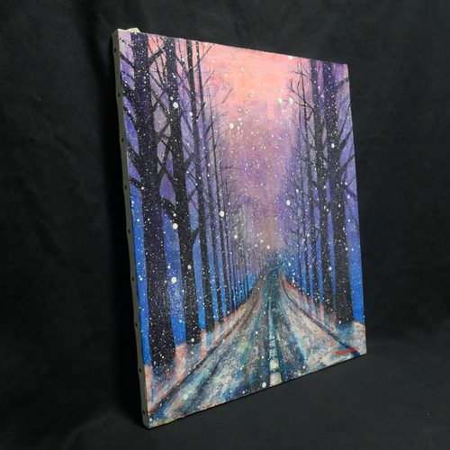 油絵 油彩 油彩画 絵 絵画 【雪降る幻想】 絵画 HR 通販 9512949