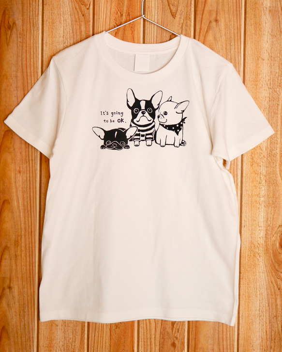 手繪法國鬥牛犬T卹 第2張的照片