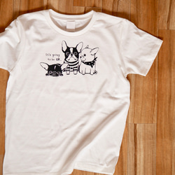 手繪法國鬥牛犬T卹 第4張的照片