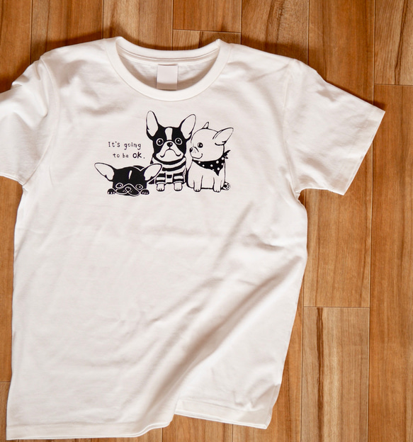 手繪法國鬥牛犬T卹 第4張的照片