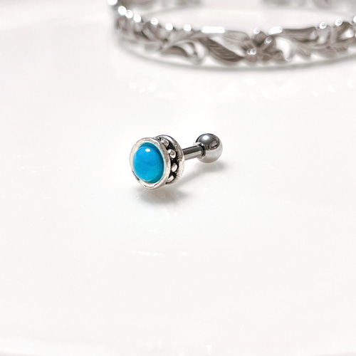 天然石 ジェンダーレスピアスシリーズ ターコイズ ボディピアス