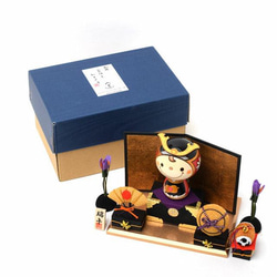 端午の節句 若武者 フルセット かわいい インテリア 木製 プレゼント お祝い 贈り物 五月人形 コンパクト おしゃれ 7枚目の画像