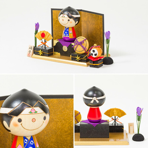 五月人形 桃太郎 コンパクト おしゃれ モダン kokechi こけし フル