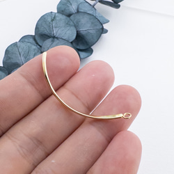 ＊4個＊ ステンレス ツイスト チャーム 40mm ピアスやペンダントチャームに 金色 NCM011 cm039 4枚目の画像