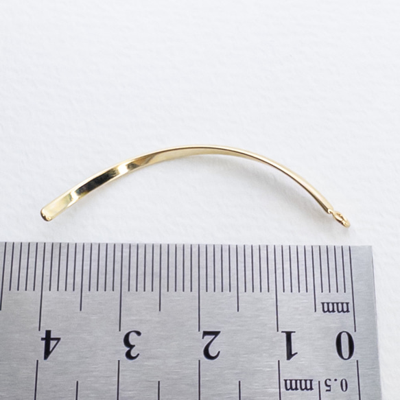 ＊4個＊ ステンレス ツイスト チャーム 40mm ピアスやペンダントチャームに 金色 NCM011 cm039 5枚目の画像