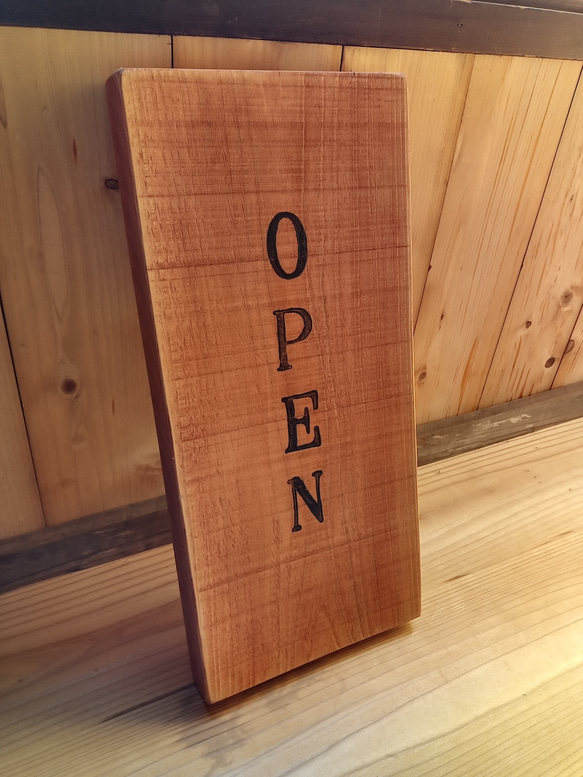 クラシック木製看板 OPEN CLOSED 立て掛け ローシェンナオレンジ クラシック木製看板 OPEN CLOSED 立て掛け ローシェンナオレンジ