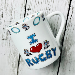 【名入れOK】ラグビーマグカップ（I LOVE RUGBY) 4枚目の画像