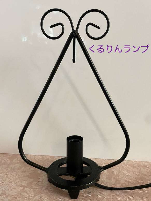 トルコモザイクランプ 【藤の花】S00020（オリジナルデザインガラステーブルランプ） 11枚目の画像
