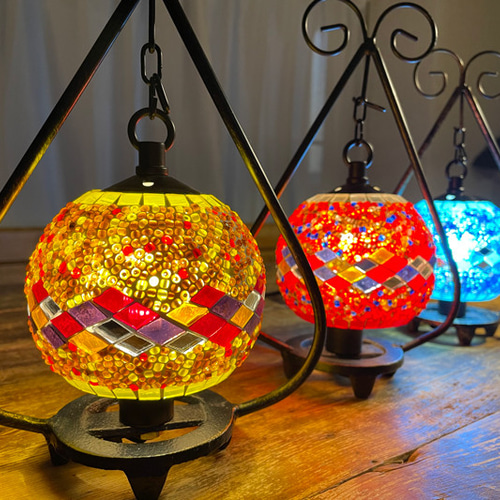 トルコモザイクランプ S 00017（オリジナルデザインガラステーブル