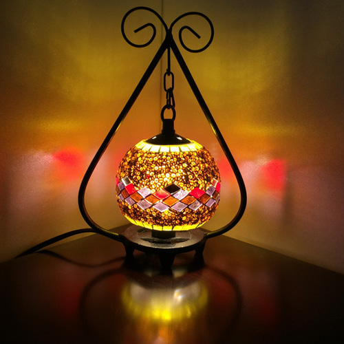 トルコモザイクランプ S 00017（オリジナルデザインガラステーブル