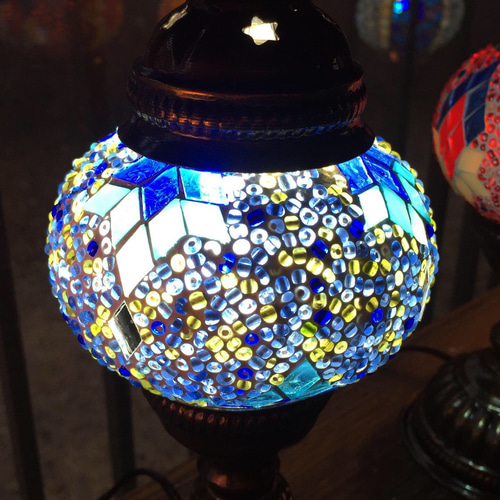 トルコ スタンドランプ Mサイズ ブルー2 TSLM-005 トルコランプ 照明