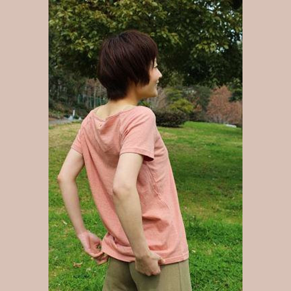 【再入荷】つつむ　オーガニックコットンとヘンプのベーシックＴシャツ●オリーブ 9枚目の画像