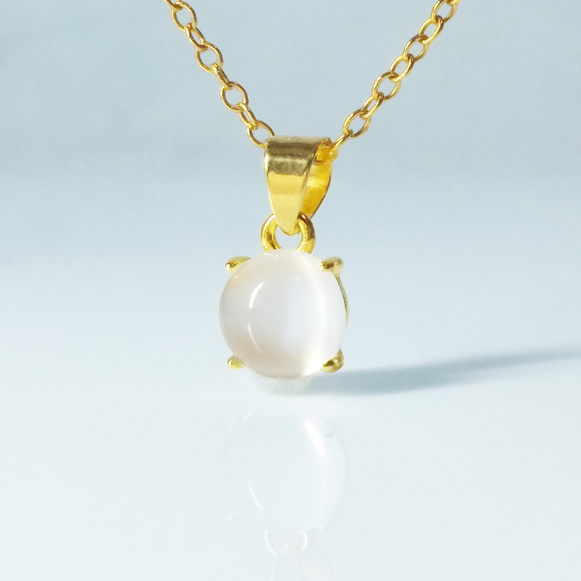 月の光。ムーンストーン ネックレス　［送料無料］