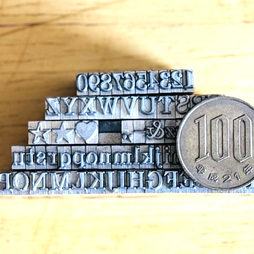 活字 5号 1セット アルファベットと数字、記号各1個 総個数70個