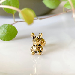 ウサギ ボディピアス ボディピアス アンティークゴールド 14G 16G 18G