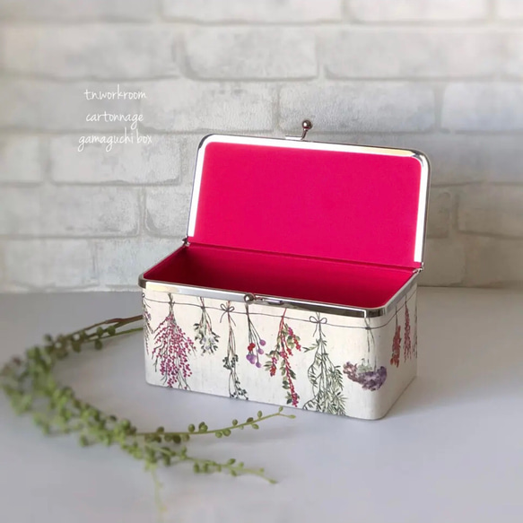 がま口ボックス＜カルトナージュ＞スワッグDPK その他インテリア雑貨