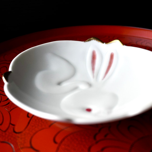 【再販】うさぎの小皿　約13.0㎝ 5枚目の画像