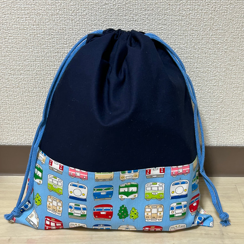 通園通学グッズ☆電車柄☆サイズオーダーOK☆キルティング生地