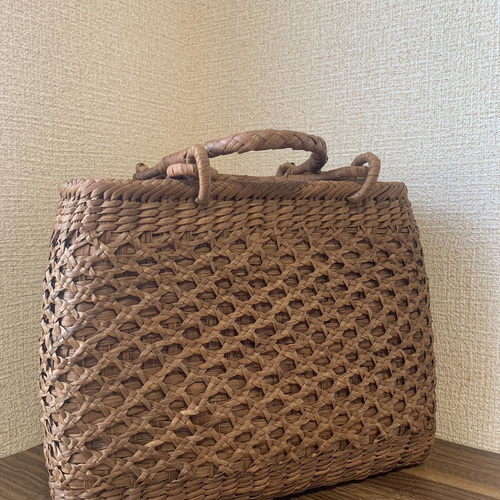 山葡萄手作り　かごバッグ 山葡萄 山葡萄籠バッグ 手作り 山葡萄かごバッグ 内布あり 二種