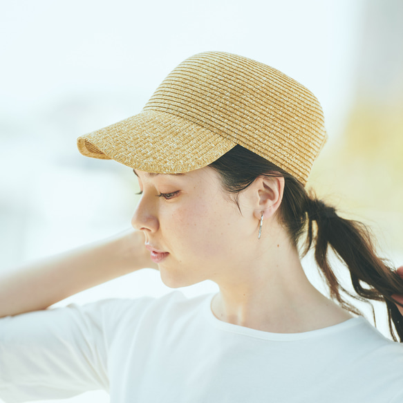 Morinogakko Straw Cap 登山帽（自然米色）草帽 第17張的照片