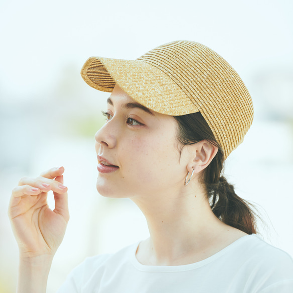 Morinogakko Straw Cap 登山帽（自然米色）草帽 第7張的照片