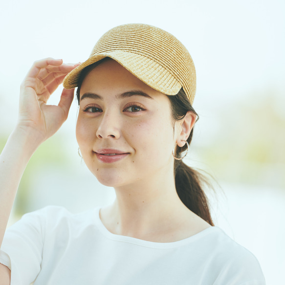 Morinogakko Straw Cap 登山帽（自然米色）草帽 第3張的照片