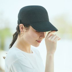 Morinogakko Straw Cap 登山帽（黑色）草帽 第6張的照片