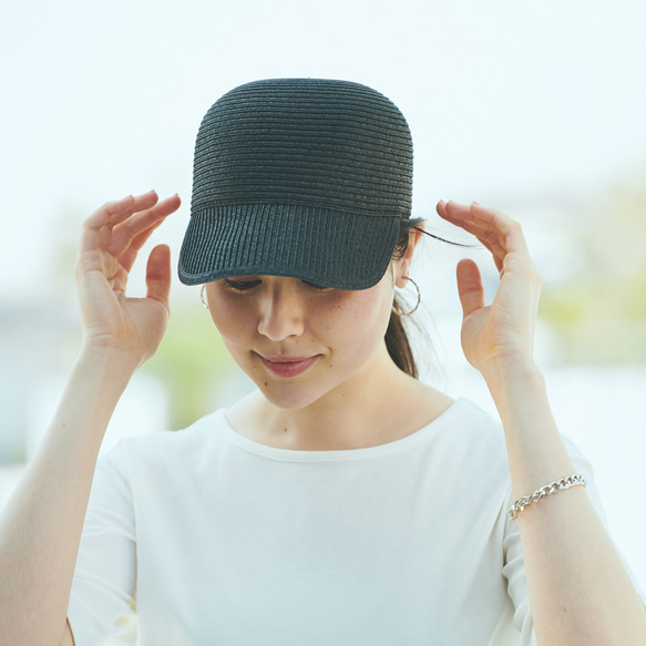 Morinogakko Straw Cap 登山帽（黑色）草帽 第4張的照片