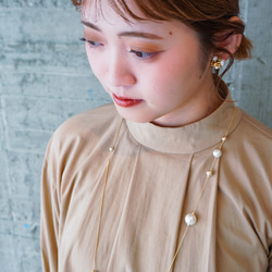 棉珍珠長項鍊 第11張的照片