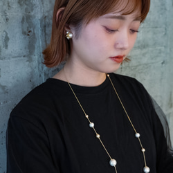 棉珍珠長項鍊 第4張的照片