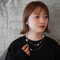 棉珍珠長項鍊 第7張的照片