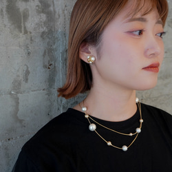 棉珍珠長項鍊 第6張的照片