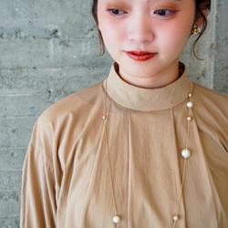 棉珍珠長項鍊 第10張的照片