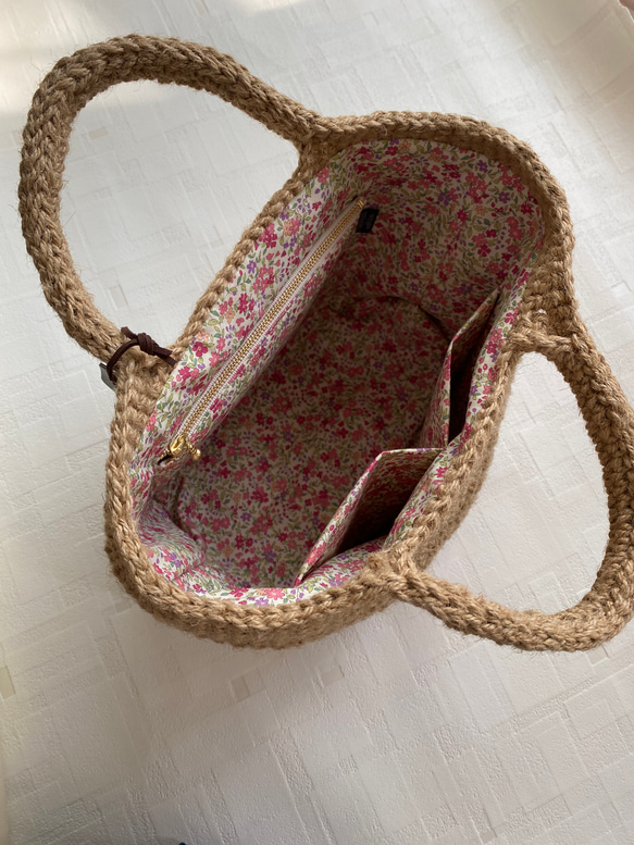 【再販】受注制作　麻紐バッグ 9枚目の画像