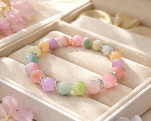 天然石 ブレスレット レディース 『恋愛成就＊幸運＊健康』キャンディ