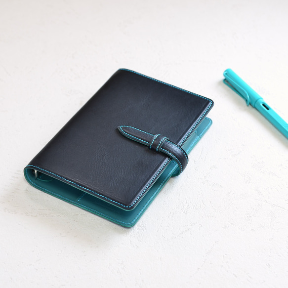 バイブルサイズシステム手帳（パターンオーダー）　イタリアンレザー 