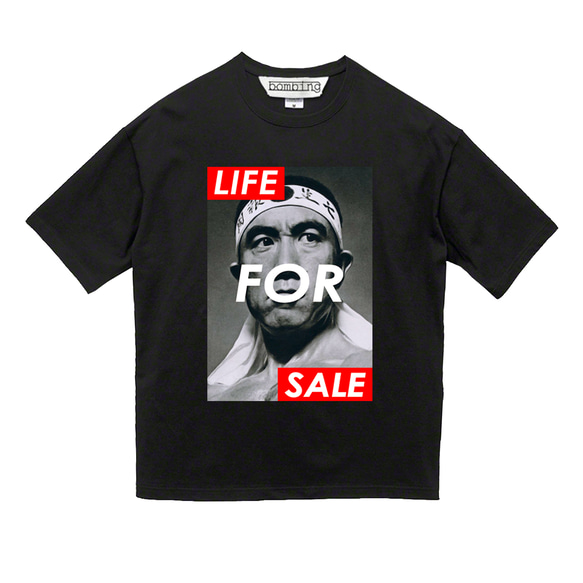 LIFE FOR SALE　REDBOX　三島由紀夫　ブラックTシャツ【 インクジェット 】 3枚目の画像