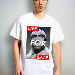 LIFE FOR SALE　REDBOX　三島由紀夫　ホワイトTシャツ【 インクジェット 】 2枚目の画像