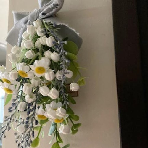 再販*すずらんとカモミールのスワッグ 【アーティフィシャルフラワー