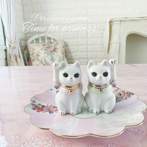 招福& 千客万来♡ラグジュアリーな招き猫（台座別） 招き猫 time for
