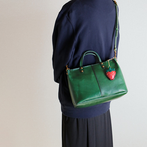 新作2way植タンニン鞣し牛革ハンドバッグ斜め掛けショルダー通勤