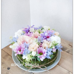 【生花】フラワーケーキ 季節のお任せ花材 ギフトフラワー 9枚目の画像