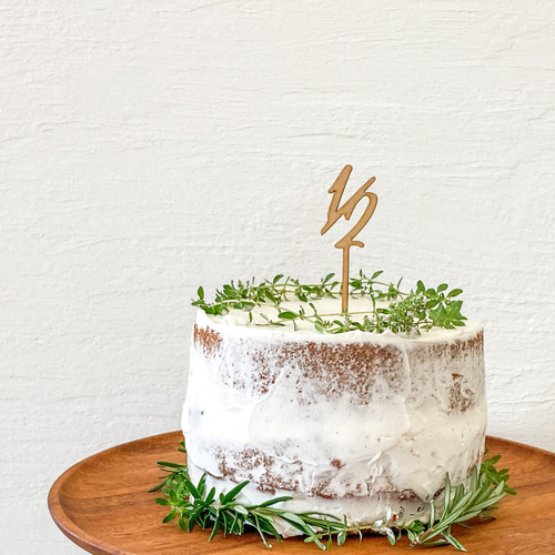 ケーキトッパー ハーフバースデー 6ヶ月 雑貨・その他 tree base