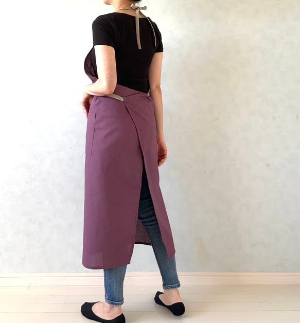 選べる肩紐仕様⭐︎バイカラーフルエプロン 20枚目の画像