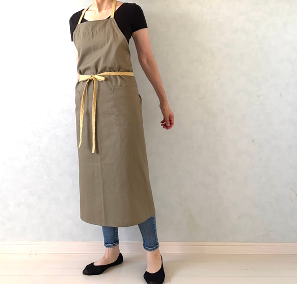 選べる肩紐仕様⭐︎バイカラーフルエプロン 14枚目の画像